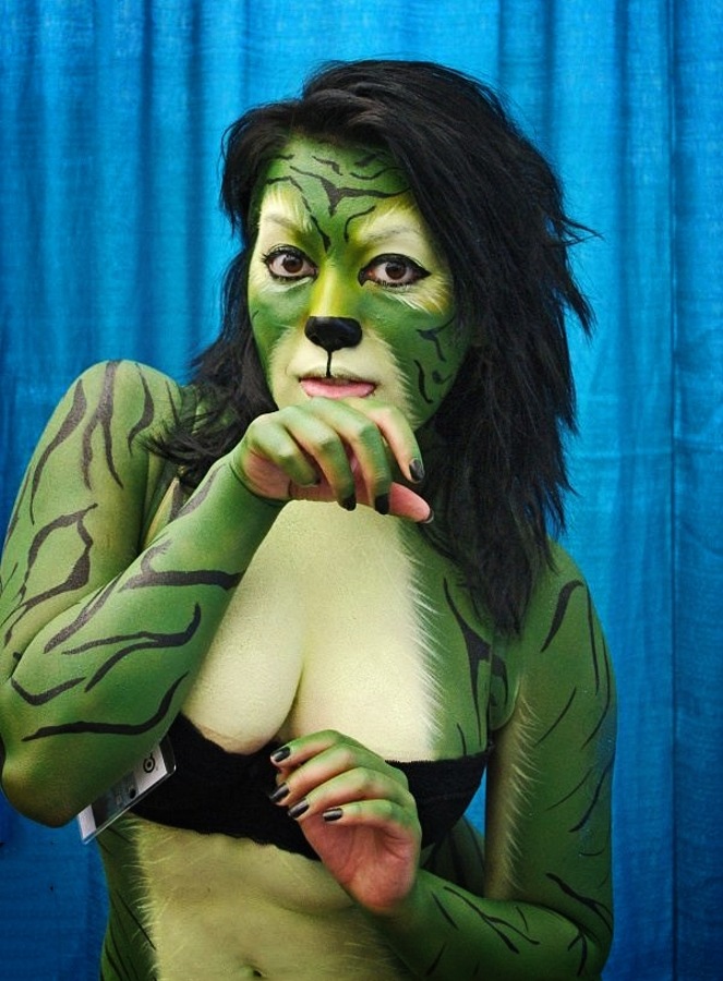 Green Cat Girl Cosplay